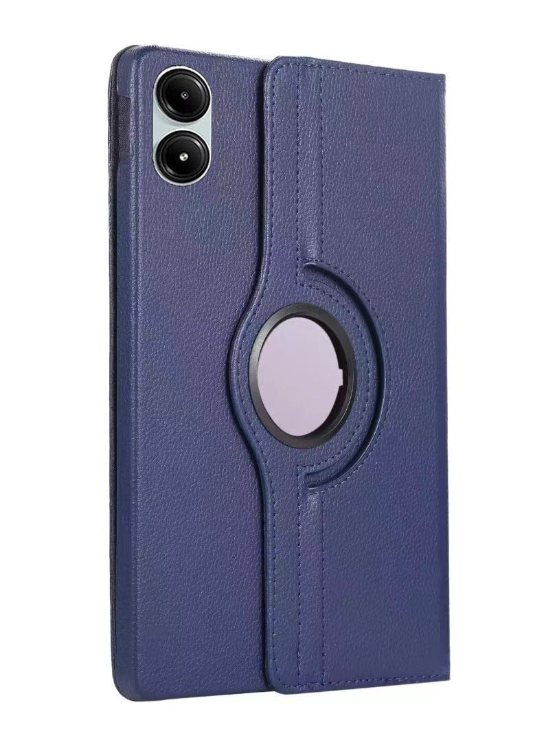 لـ [Redmi Pad Pro 12.1-Inch / Pad 2 Pro 12.1-Inch] [Xiaomi POCO Pad 12.1-Inch] غطاء الحالة ، وقف زاوية متعددة + 360 قوس دوار + غطاء واقي رقيق جلدي مقاوم للصدمات ، أزرق - Image 1